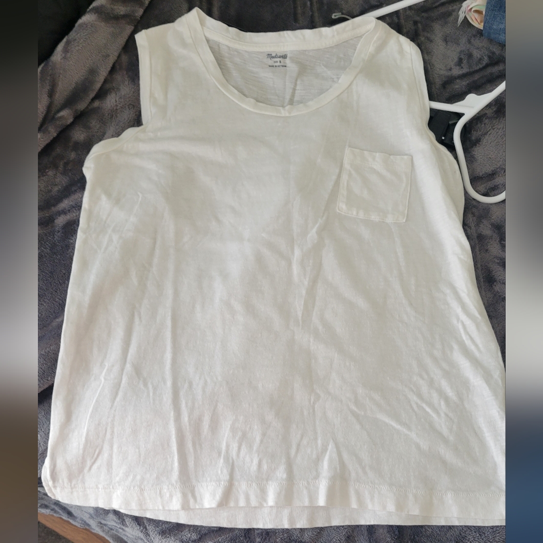 Madewell Size Small Basic White Tank Top